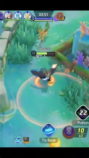 Empoleon Metal Claw Jumps Wall Chasing Talonflame #shorts #pokemonunite