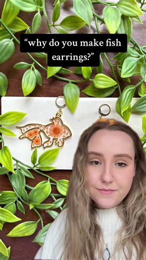 #greenscreen the iconic fish earrings are back #handmade #smallbusiness