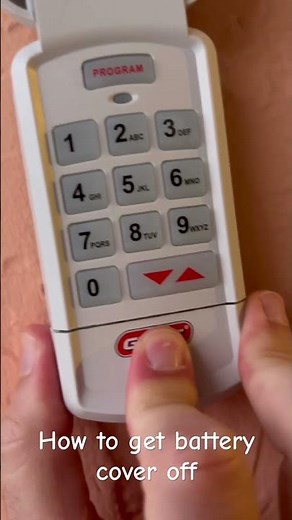 Genie Garage Door Opener Keypad Battery Replacement - How to get battery cover off / removed