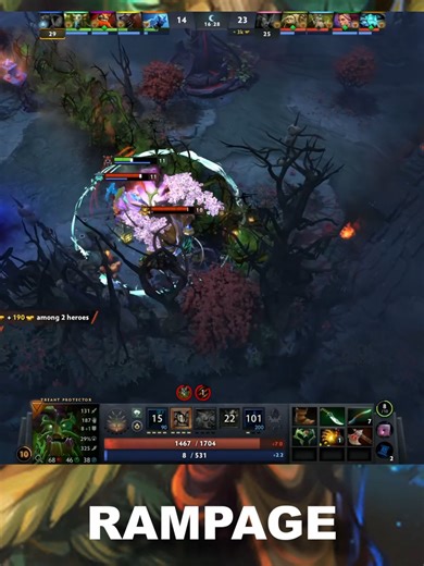 Treant Protector Rampage in Dota 2 7.40