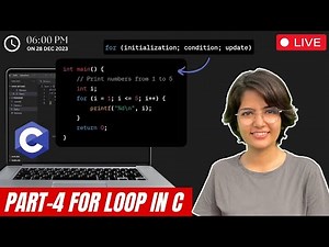 16.4 Iteration Statement (For Loop) in C with Prishu