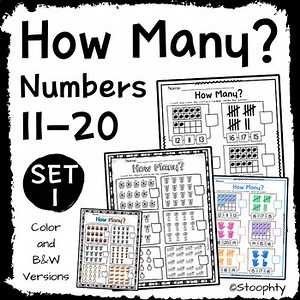 How Many? 11–20 (SET 1) Counting Objects, Ten Frames, Fingers, and Tally Marks