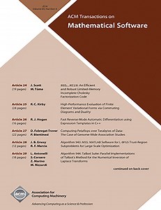 Algorithm 945: modred—A Parallelized Model Reduction Library: ACM Transactions on Mathematical Software: Vol 40, No 4