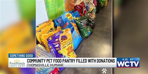 Something Good: Community pet food pantry filled with donations