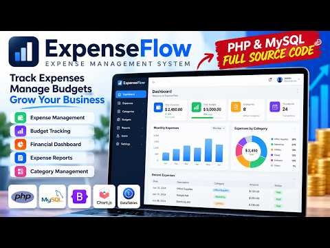 ExpenseFlow – Expense Management System with PHP & MySQL | SaaS Dashboard Demo
