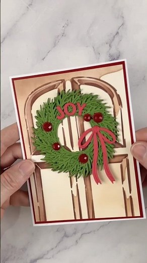 How to make an EASY DIY Christmas Card in SECONDS! ⛄️❤️🌿 ASMR Crafting