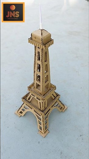 How to Make an Eiffel Tower From Cardboard | DIY Craft Tutorial #Eiffel Tower cardboard model