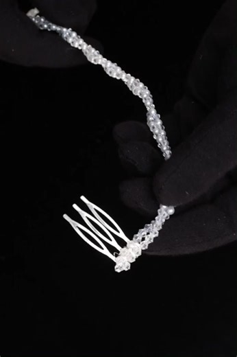 Handmade Wedding Hair Accessories, Elegant Hair Jewellery for Brides Enhance your bridal look with this stunning Pearl and Crystal Bridal Halo, a delicately handcrafted piece made with shimmering crystal beads and lustrous pearls. This elegant hair accessory is designed to add a touch of ethereal beauty and sophistication to your wedding hair. Its versatile design allows it to be styled as a halo or forehead band, making it perfect for boho-chic, vintage-inspired, or classic bridal looks. Lightw