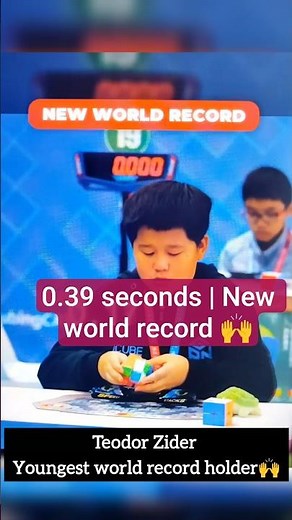 Teodor Zidek: New World Record! Solves 2×2 Rubik’s Cube in 0.39 Seconds | Youngest Record Holder