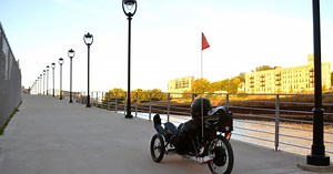 Odyssey's electric recumbent trike can reach speeds of 50 mph