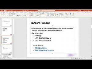 Excel Simulation Prep Video