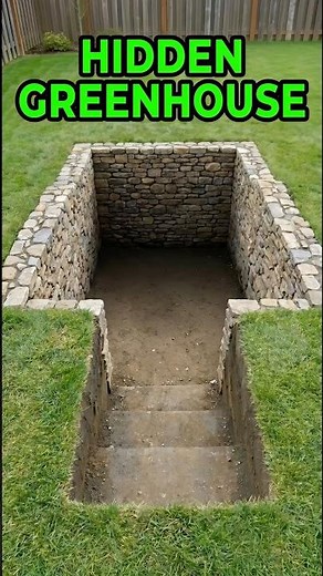 Hidden Underground Greenhouse Build in a Backyard