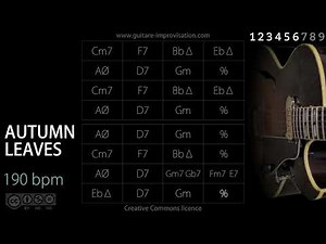 The Autumn Leaves (with breaks) - 190 bpm / Les feuilles mortes - Gm - Backing Track