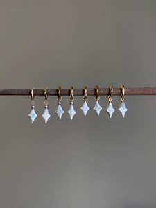 Dainty Pearl Cross Star Earrings 14k Gold Studs-pearl Cross Star Minimalism Dangle Earrings Cross Star Bridesmaid Gift for Her Anniversar - Etsy