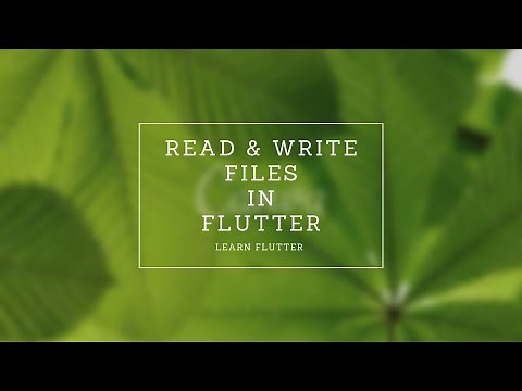 Flutter: How to read and write files