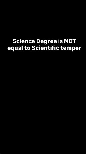 Science degree is not equal to scientific temper | Suresh Sambandam
