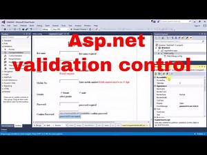 Asp.net Tutorial 2 - validation control in Asp.net with C# with example / how to use validation 2017