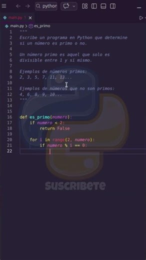 ¿Sabes Detectar Números Primos en Python? 🤯 #python #programacion #coding