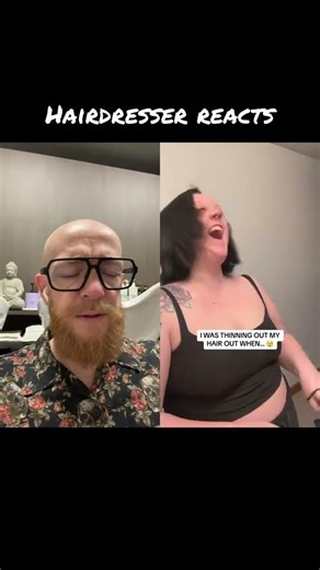 Hairdresser reacts to a wild thinning technique !!!