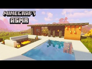 Minecraft ASMR | Building a Tiny Modern House 🏡 Whispers + Minecraft music and sounds