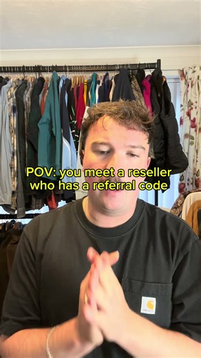 POV: you meet a reseller who has a referral code 😭 #reseller #resellers #reselling #vinted #sell