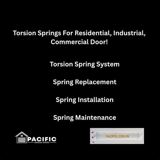 Torsion Springs For Residential, Industrial, Commercial Door!
