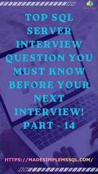 SQL Server Interview Questions Part - 14 | #coding #programming #database | Made Simple MSSQL