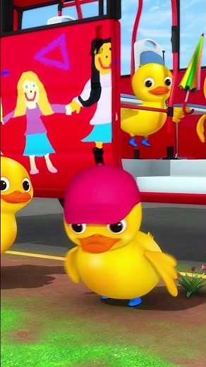 5 Little Ducks On A Bus! 🦆🚌 #ducks #bus #funnykids