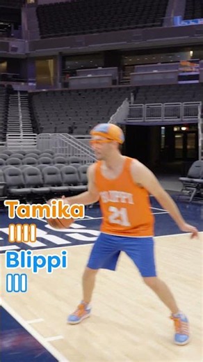 Basketball Challenge! 🏀🔥 Blippi vs. Tamika! Who's Gonna Win? #Basketball #Blippi
