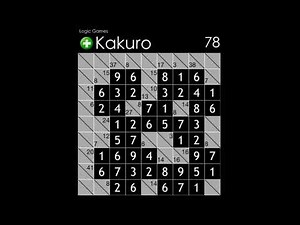 Kakuro Answers [All Levels] ~ 100 Logic Games