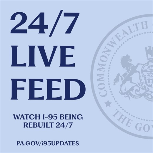 30 reactions · 14 shares | You can watch our 24/7 livestream of the crews rebuilding I-95 around the clock here: pa.gov/i95Updates | Office of the Governor of Pennsylvania | Facebook
