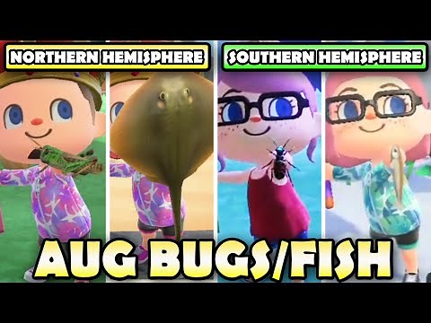 🐛🐟 🦞 AUGUST Bugs, Fish, & Deep Sea Creatures Guide For Northern & Southern Hemisphere In ACNH!