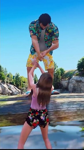 GTA V: MICHAEL SAVING HIS GIRLFRIEND FROM BIGFOOT 😲 44 million + views #shorts