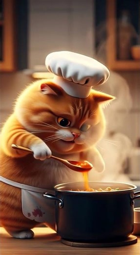 Chef Cat Ka Funny Reaction 😂🐱 | Cooking Gone Wrong #shorts #shortvideo #FunnyCat #ChefCat #CatComedy