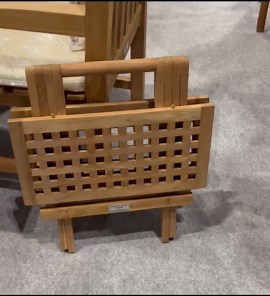 Solid Teak Folding Side Table, Multi-purpose Bed Laptop Coffee Stand - Etsy