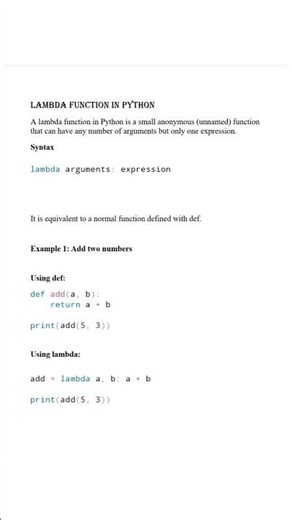Lambda Function in python
