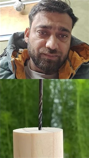 Advanced technique for joining two round wooden rods😲 #diy #woodworking