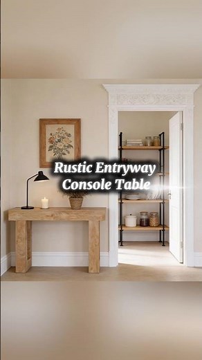Rustic Entryway Console Table, brings, warmth and effortless style to any space! #subscribe