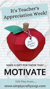 1K views | It is Teacher's Appreciation Week. Here are a few DIY ideas to thanks a teacher. https://bit.ly/scsschool | Simply Crafty SVGs | Facebook