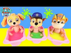 Nick Jr PAW PATROL Skye Bath Toys, Halloween Toys, Mashems, Slime Learn Colors | Ellie Sparkles