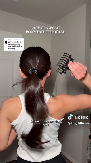Replying to @Sahar Easy Clawclip Ponytail Tutorial #hair #hairstyle #hairtutorial #clawclip #clawcliphairstyles #ponytail