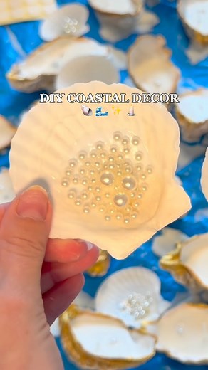 Alison Kay Bowles on Instagram: "DIY Oyster Candles 🦪 & Pearl Scallops for our wedding! Full tutorial is on my YouTube 🐚 🌊 ✨ 🕯️ #diy #weddingdiy #weddingdecor #homedecor #coastaldecor"