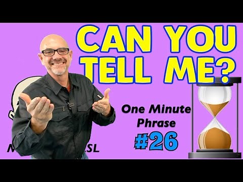 Can You Tell Me? - one minute phrase lesson (series #26) | Learn English - Mark Kulek ESL