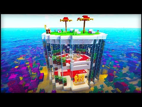 Minecraft: Glass Modern House | How to build a Cool Modern House Tutorial