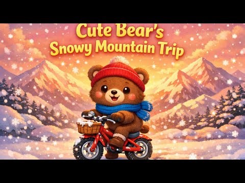 Cute Bear’s Snowy Mountain Trip ❄️🐻 | Winter Adventure Nursery Rhyme | Kids Learning Video