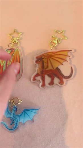 Wings of Fire Dragon Keychains and Stickers - Etsy