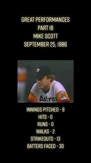Mike Scott's Historic No-Hitter: Astros vs. Giants 1986
