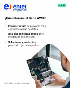 ✅Descubre qué es Amazon Web Services (AWS) y los beneficios que le ofrece a tu empresa. 💻 Más información aquí 👉https://bit.ly/44pOCTU Contigo en todas. | Entel Empresas