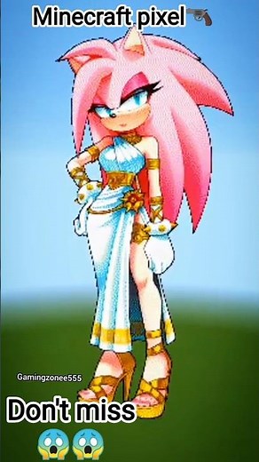 Satisfying Minecraft Pixel Art of Amy Rose 💗🔥 | Sonic Series Fan Art#demonslayer #foryou #anime