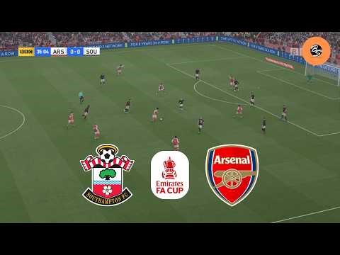 Arsenal vs Southampton FA CUP Full Match | PES 2021 Realistic Football Simulation